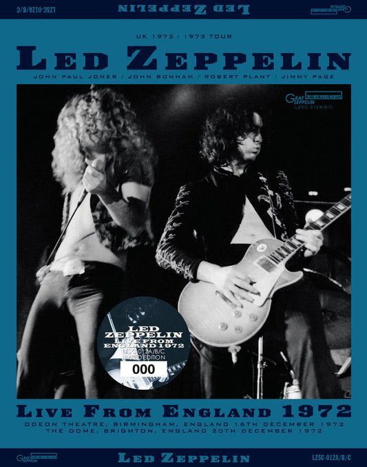 LED ZEPPELIN / LIVE FROM ENGLAND 1972 (3CD)