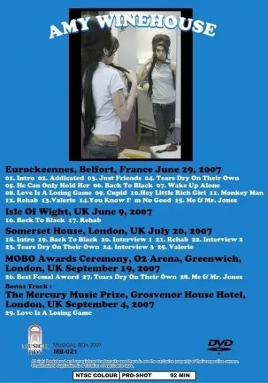 AMY WINEHOUSE / NO TE LO TOMES EN SERIO PRO SHOT (1 DVDR)