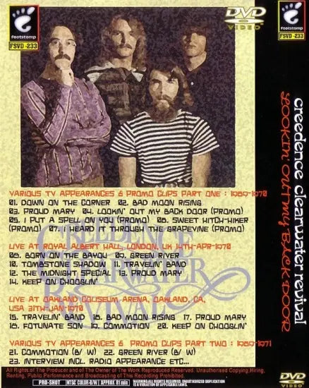 CCR / LOOKIN' OUT MY BACK DOOR PRO SHOT (1DVDR)