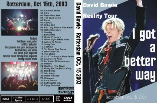 DAVID BOWIE / ROTTERDOM OCT.15 2003 (1DVDR)