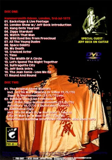 DAVID BOWIE / ZIGGY LAST STAND EN DIRECTO Y RAREZAS (2 DVD)