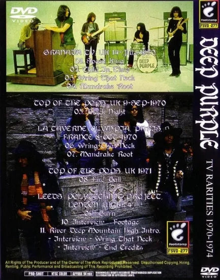 DEEP PURPLE / TV RARITIES 1970-1974 (1DVDR)