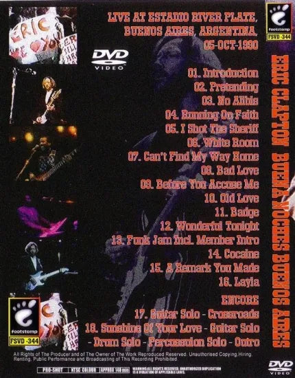 ERIC CLAPTON / BUENA NOCHES BUENOS AIRES (1DVD)