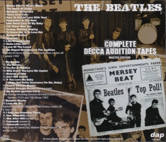 THE BEATLES / COMPLETE DECCA AUDITION TAPES (1CD)