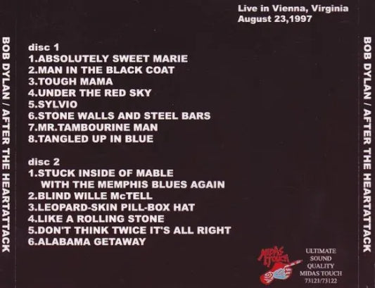 BOB DYLAN / DESPUÉS DEL ATAQUE AL CORAZÓN CAJA DE SONIDO ESTÉREO (2 CD)