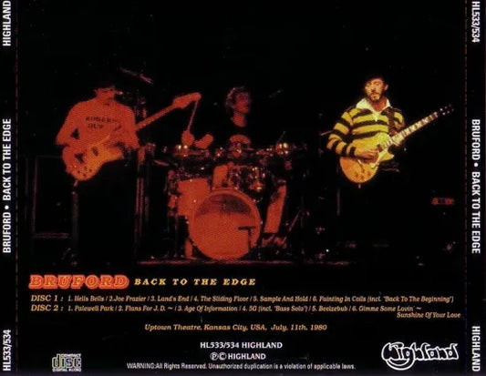 BRUFORD / BACK TO THE EDGE (2CD)