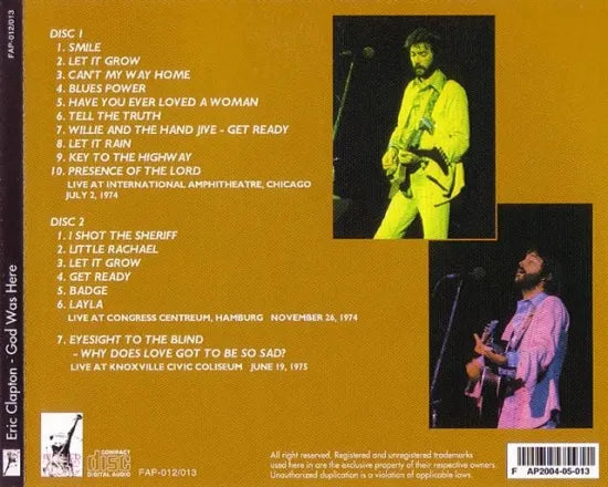 ERIC CLAPTON / GOD WAS HERE (2CD)