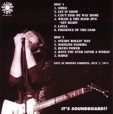 ERIC CLAPTON / SLOWHAND PLAYS IN BOSTON (2CDPAPER)