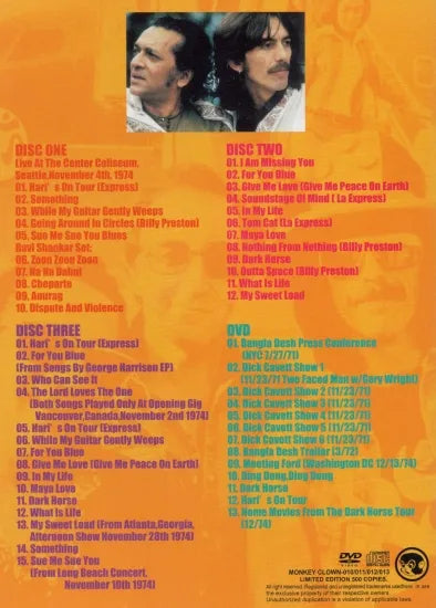 GEORGE HARRISON & FRIENDS / U.S.1974 (3CD+1DVD)