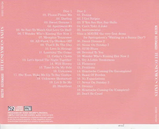 KEITH RICHARDS / THE HONEYMOON TAPES KEITH TO THE HIGHWAY 2 (2CD)
