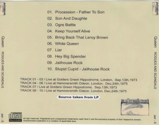 QUEEN / ROGUES AND SCANDAL (1CD)