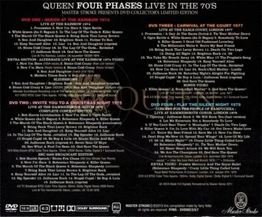QUEEN / FOUR PHASES LIVE IN THE 70'S (4DVDR)