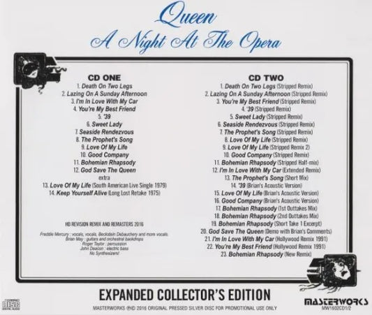QUEEN / A NIGHT AT THE OPERA EXPANDED COLLECTOR'S EDITION (2CD)