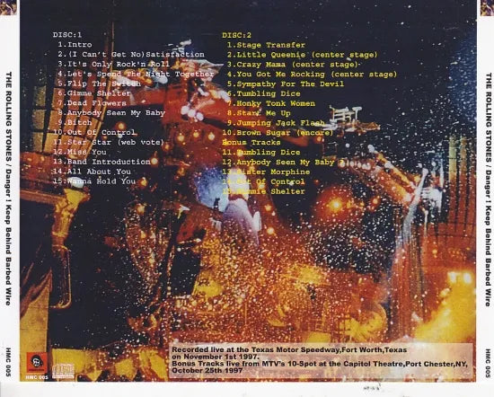 THE ROLLING STONES / DANGER! KEEP BEHIND WIRE (2CD)