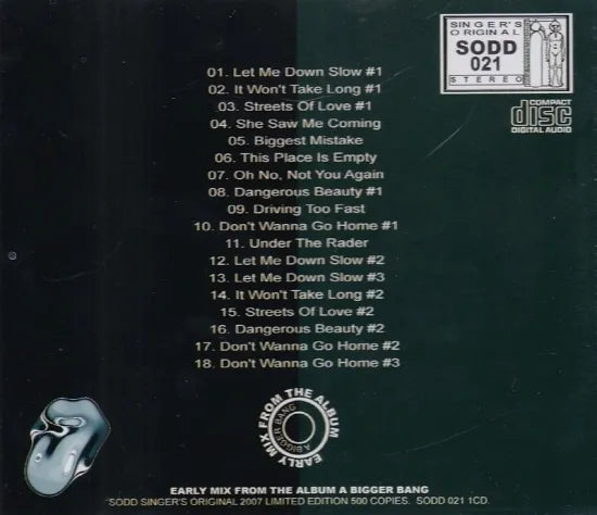 THE ROLLING STONES / A BIGGER BANG EARLY MIXES (1CD)