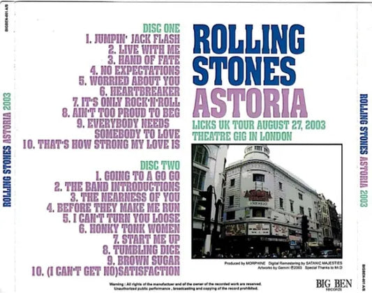 THE ROLLING STONES / ASTORIA 2003 (2CD)