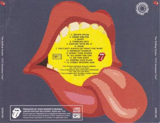 THE ROLLING STONES / 1973 EUROPEAN TOUR (1CD)