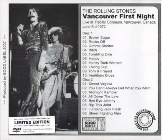 THE ROLLING STONES / VANCOUVER FIRST NIGHT (2CD+1DVDR)