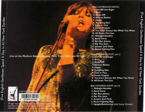 THE ROLLING STONES / NEW YORK GARDEN (3CD)