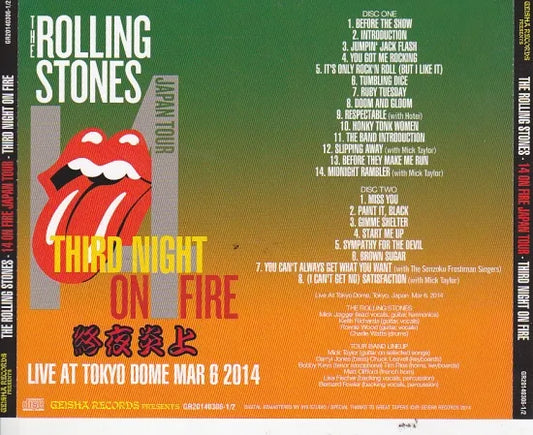 THE ROLLING STONES / 14 ON FIRE THIRD NIGHT ON FIRE 2014 JAPAN TOKYO (2CD)