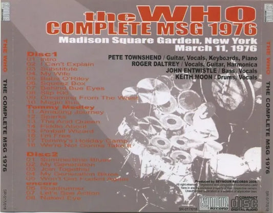 THE WHO / THE COMPLETE MSG 1976 (2CD)