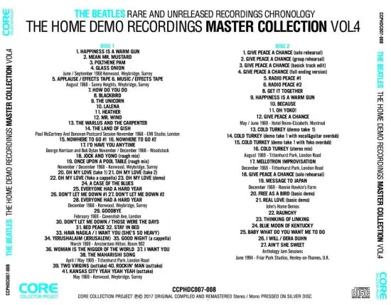 THE BEATLES / HOME DEMO RECORDINGS vol.3-4 (4CD)