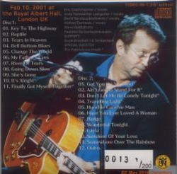 ERIC CLAPTON / 2001 LAST NIGHT AT RAH (RESTLESS REPTILE) - EDICIÓN DE 5 PULGADAS (2 CD)