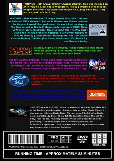 PRINCE / 2KTV VOL.1-3 (3DVDR)