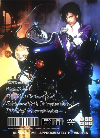 PRINCE / PURPLE RAIN WORKPRINT (1DVDR)