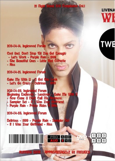 PRINCE / 2011 INGLEWOOD 21 NIGHT STAND 2011 COMPILATION 1-3 (3DVDR)