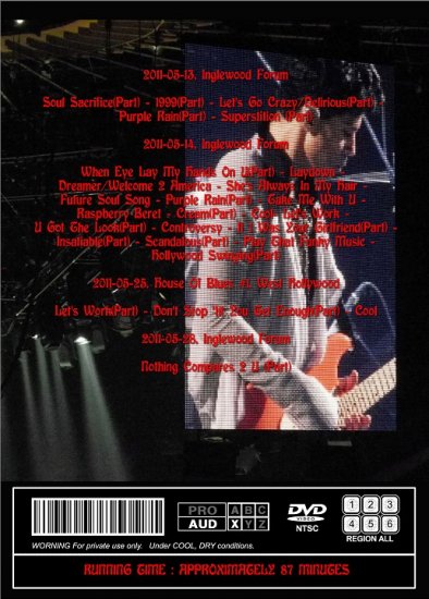 PRINCE / 2011 INGLEWOOD 21 NIGHT STAND 2011 COMPILATION 1-3 (3DVDR)