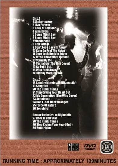 OASIS / TOTP STORIA DAL VIVO 1994-2002 (2DVDR)