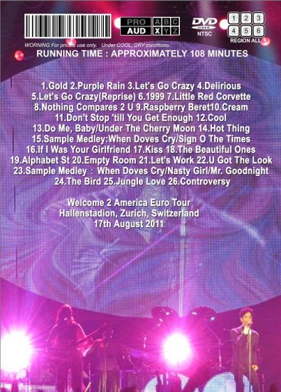 PRINCE / ZURICH 2011 (1DVDR)