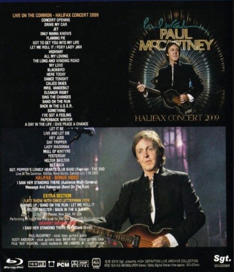 PAUL McCARTNEY / Halifax Concert 2009 (1BR)
