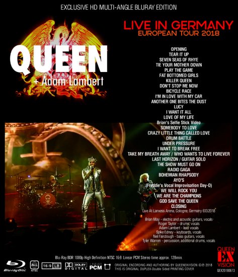 QUEEN+ADAM LAMBERT / LIVE IN GERMANY EUROPEAN TOUR 2018 (1BDR)
