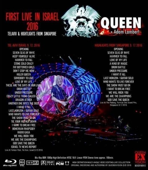 QUEEN+ADAM LAMBERT / FIRST LIVE IN ISRAEL 2016 (1BDR)