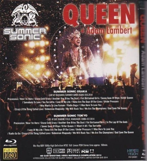 QUEEN+ADAM LAMBERT / SUMMER SONIC 2 DAYS 2014 (1BDR)