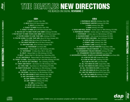 THE BEATLES / NEW DIRECTIONS DIGITAL REVISIONS 2 2CD
