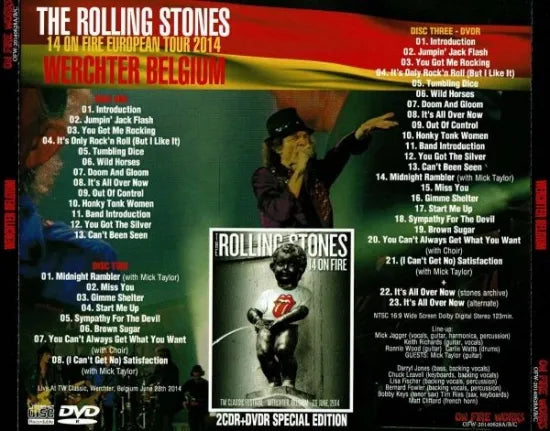 THE ROLLING STONES / 14 ON FIRE EUROPE TOUR 2014 3-Title Set (6CDR+3DVDR)