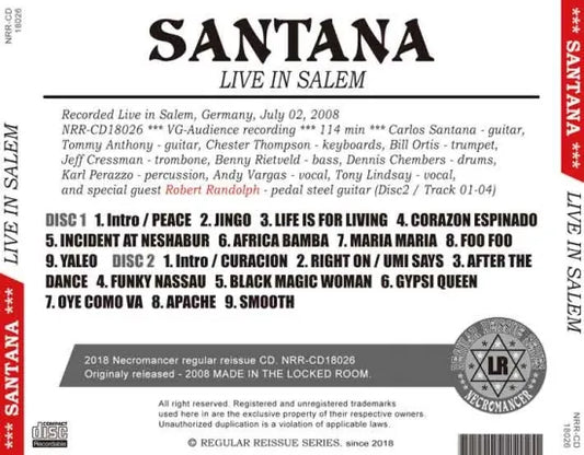 SANTANA / LIVE IN SALEM (2CDR)