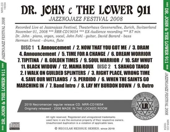 DR. JOHN & THE LOWER 911 / JAZZNOJAZZ FESTIVAL 2008 (2CDR)