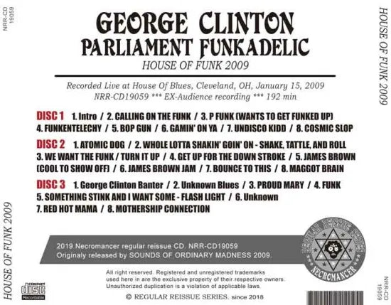 GEORGE CLINTON & PARLIAMENT FUNKADELIC / HOUSE OF FUNK 2009 (3CDR)