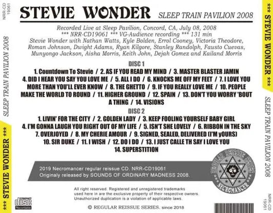 STEVIE WONDER / SLEEP TRAIN PAVILION 2008 (2CDR)