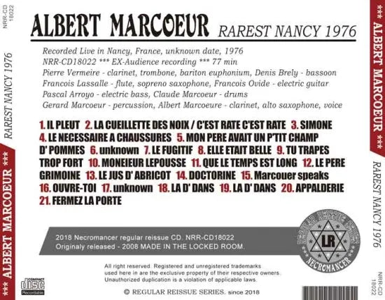 ALBERT MARCOEUR / RAREST NANCY 1976 (1CDR)