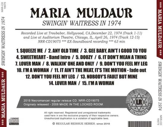 MARIA MULDAUR / SWINGIN' WAITRESS IN 1974 (1CDR)