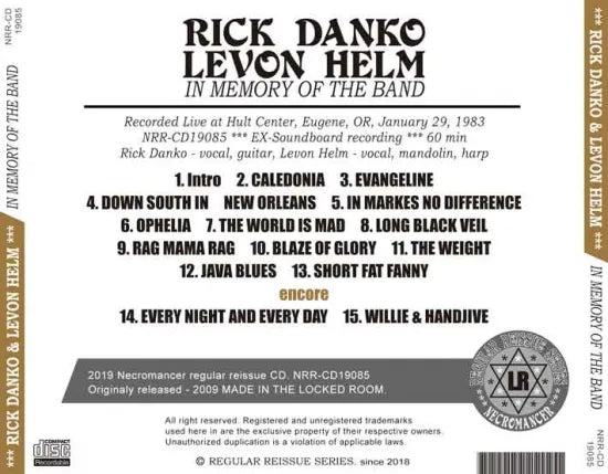 RICK DANKO & LEVON HELM / IN MEMORY OF THE BAND (1CDR)