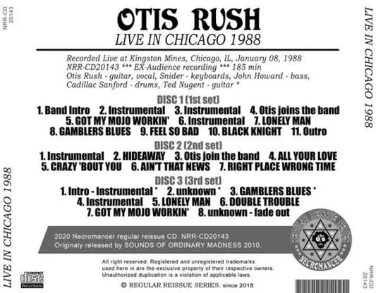 OTIS RUSH / DAL VIVO A CHICAGO 1988 (3CDR)