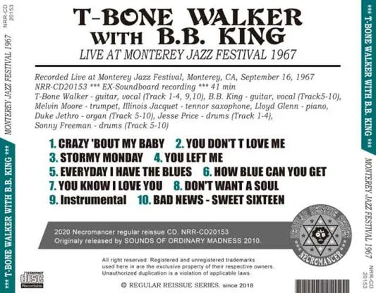 T-BONE WALKER CON BB KING / EN DIRECTO EN EL FESTIVAL DE JAZZ DE MONTEREY 1967 (1 CDR)