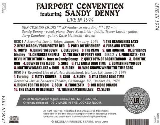FAIRPORT CONVENTION FEATURING SANDY DENNY / LIVE IN 1974 (3CDR)