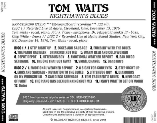 TOM WAITS / NIGHTHAWK'S BLUES (2CDR)